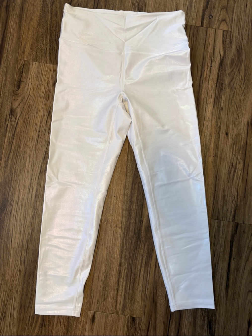 ZYIA Girls White Shimmer Leggings